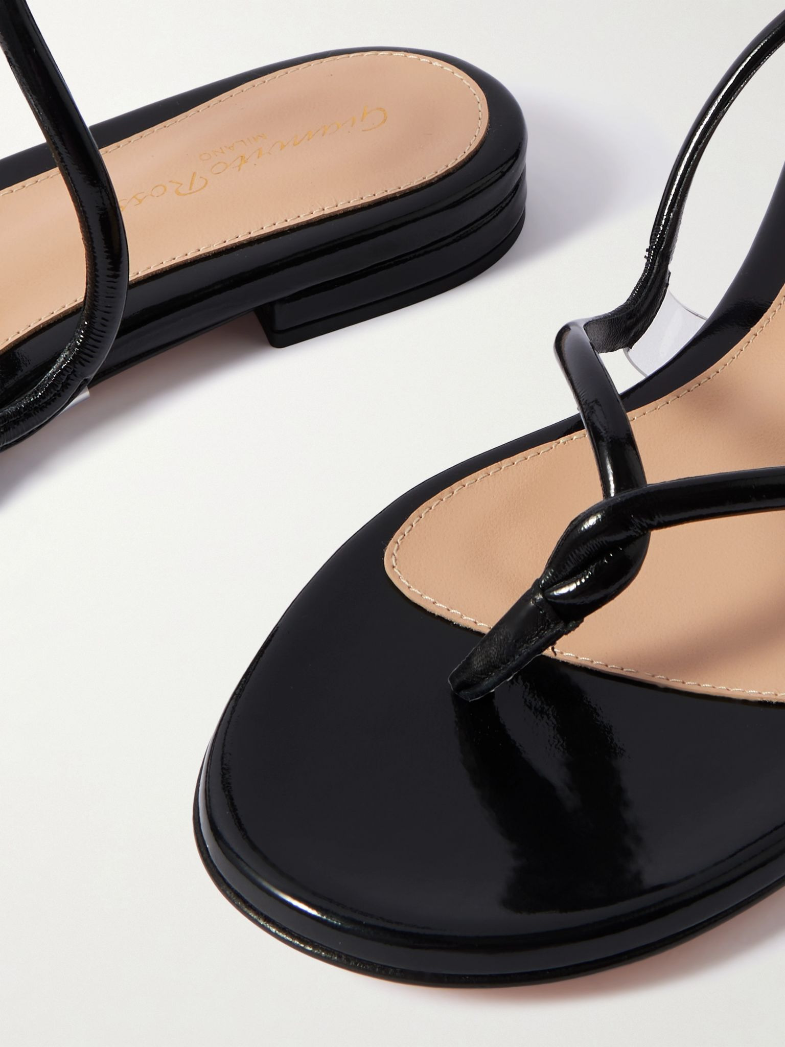 Black Mamba patent-leather sandals Black - 4