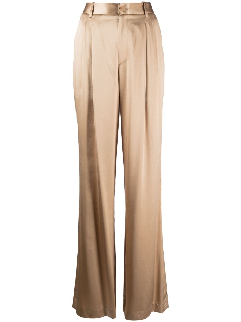 Flavie silk wide-leg trousers - 1