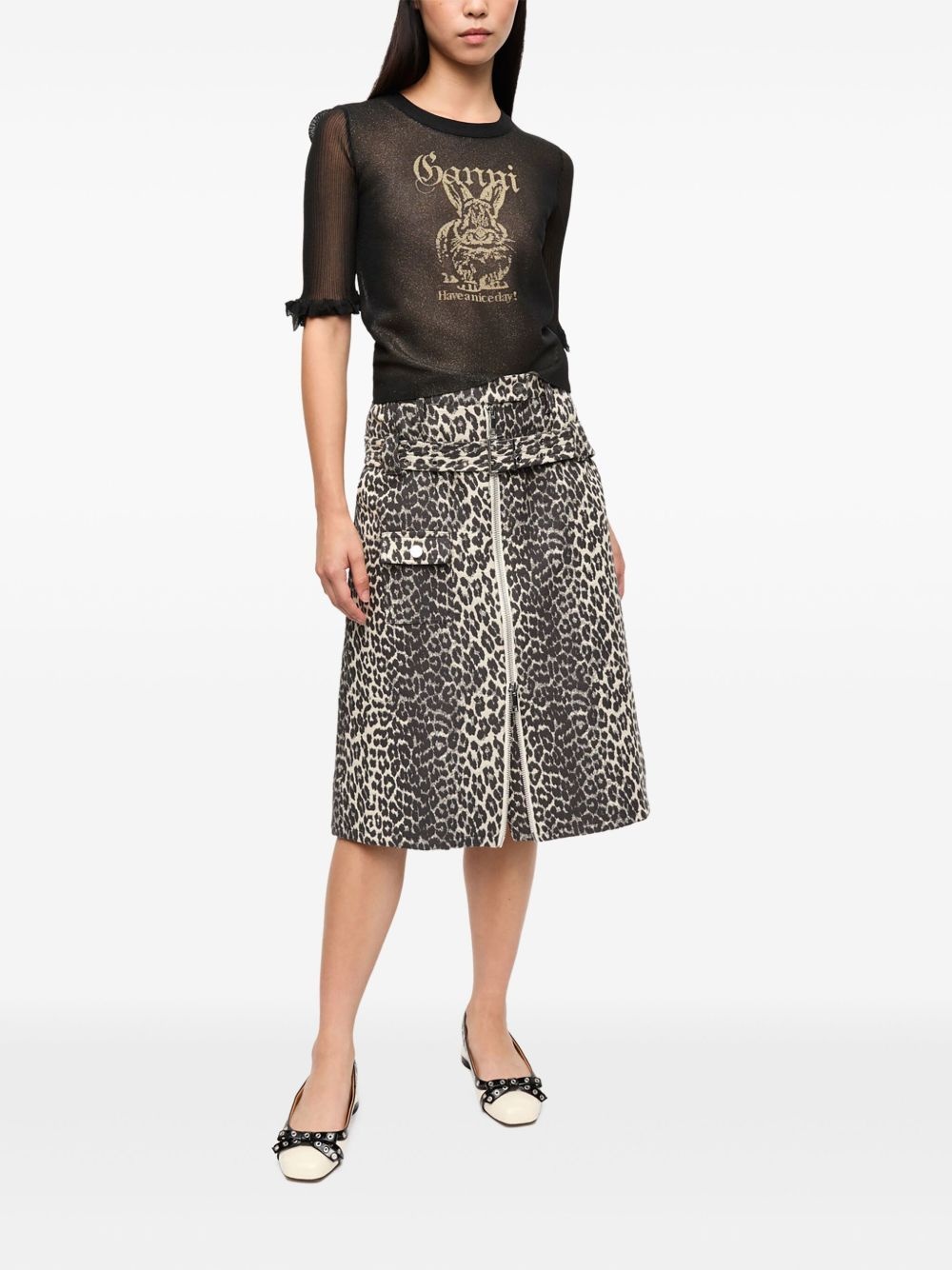 logo-jacquard T-shirt - 2