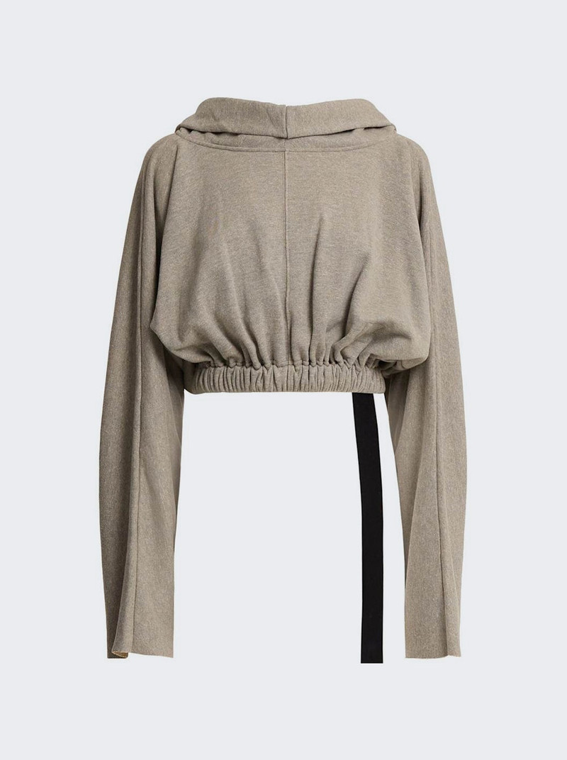 Cropped Hooded Top Grey Melange 1