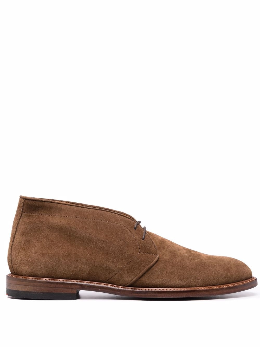 lace-up suede desert boots - 1