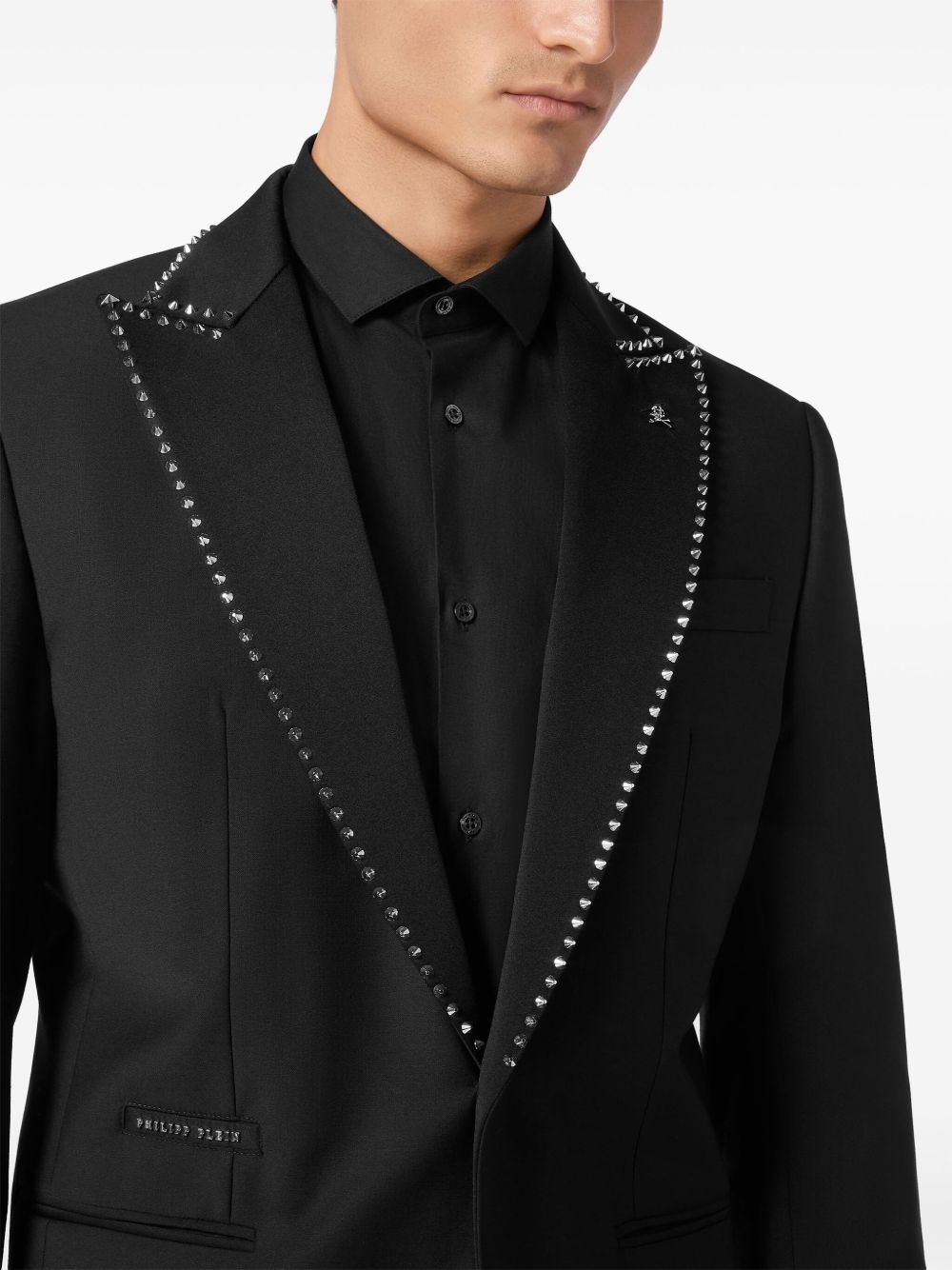 stud-embellished blazer - 5