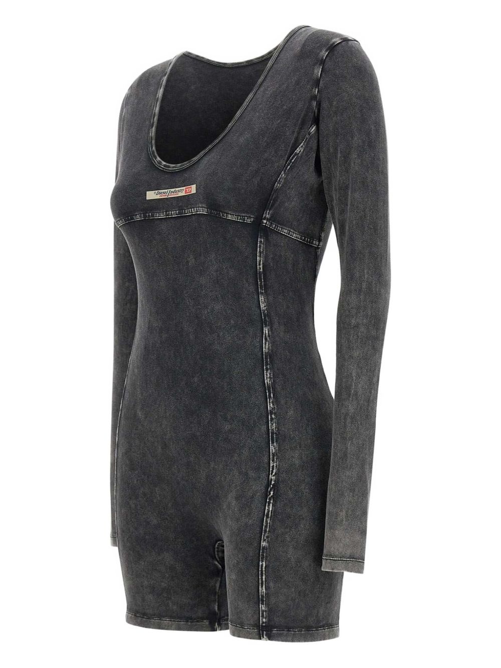 jersey long-sleeve playsuit - 3