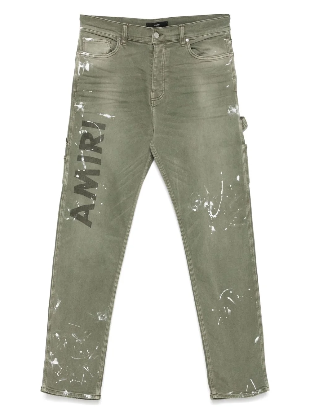 logo-print stretch-cotton jeans - 1