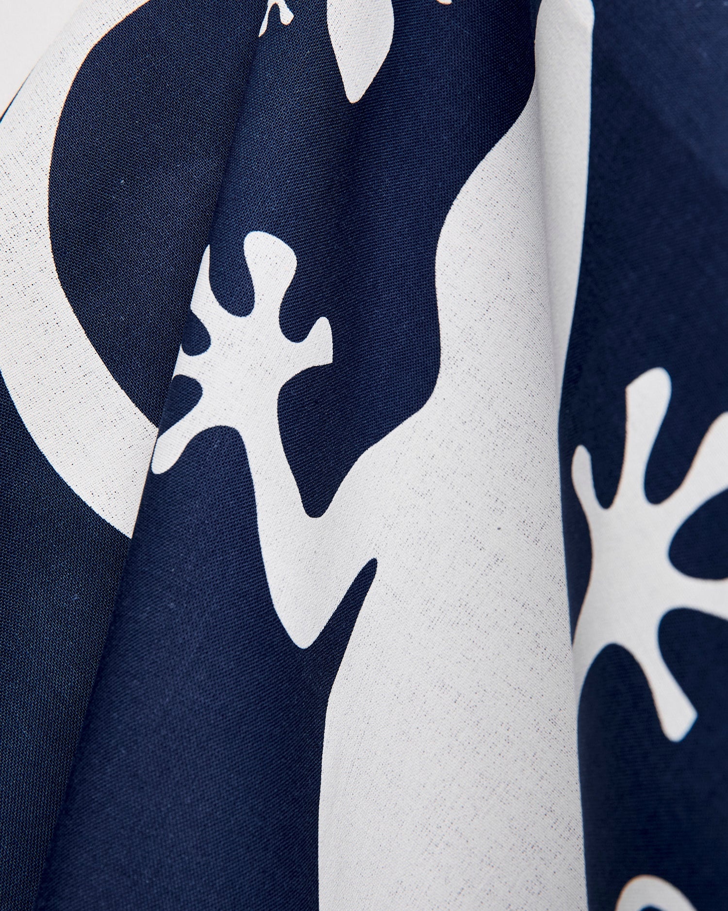 Engineered Garments Printed Bandana in Navy Gecko | REVERSIBLE