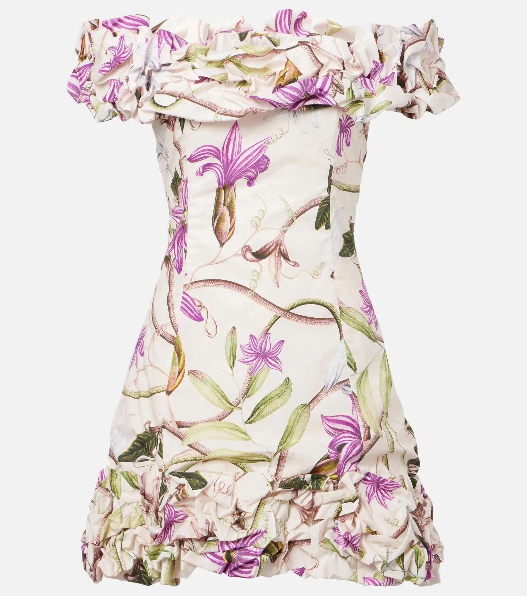 Jardin Mutisia floral cotton minidress - 1