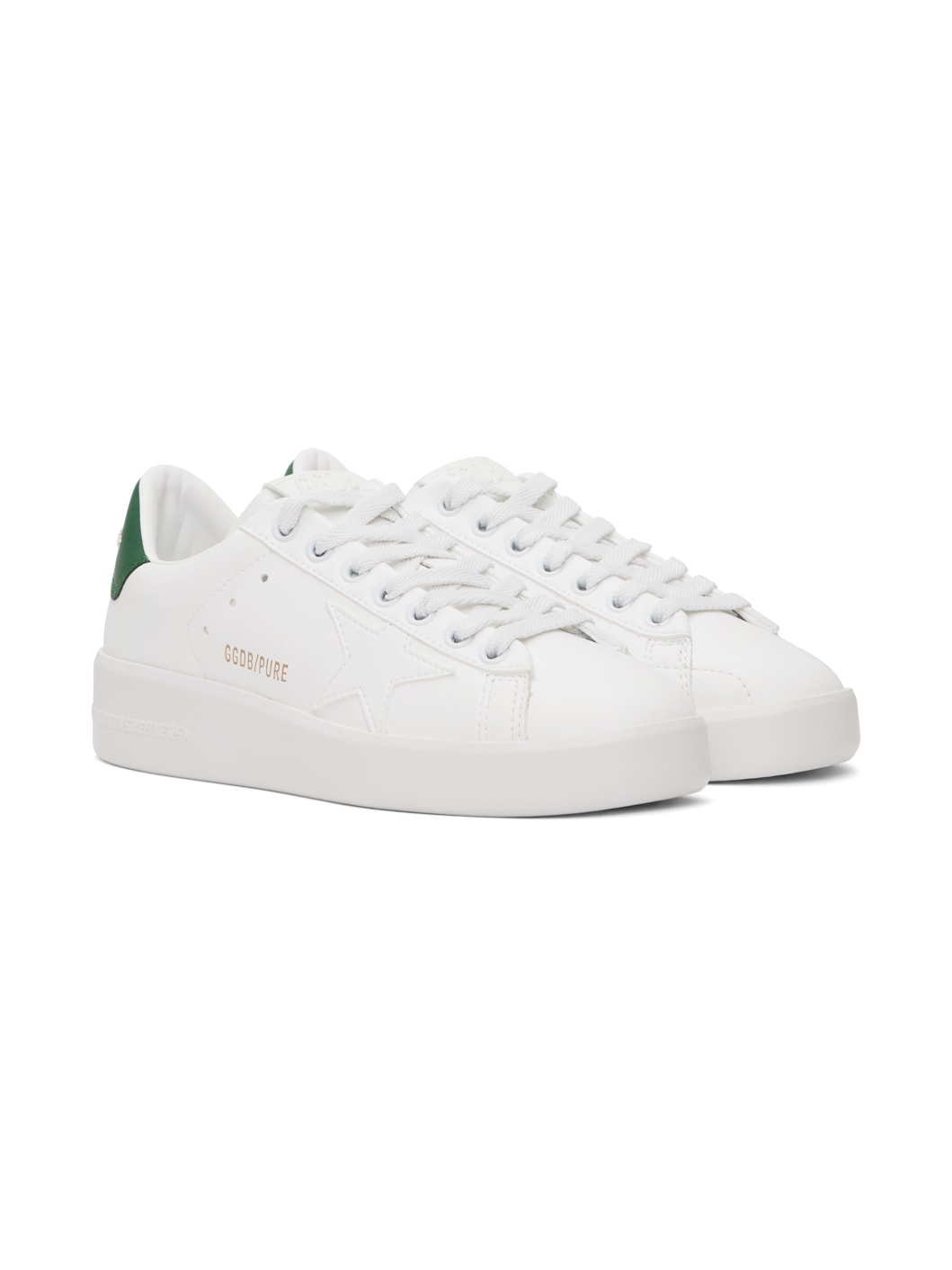 White & Green Purestar Sneakers - 4