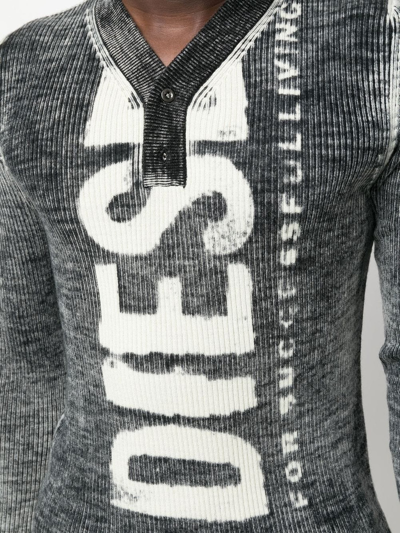 logo-print ribbed T-shirt 5