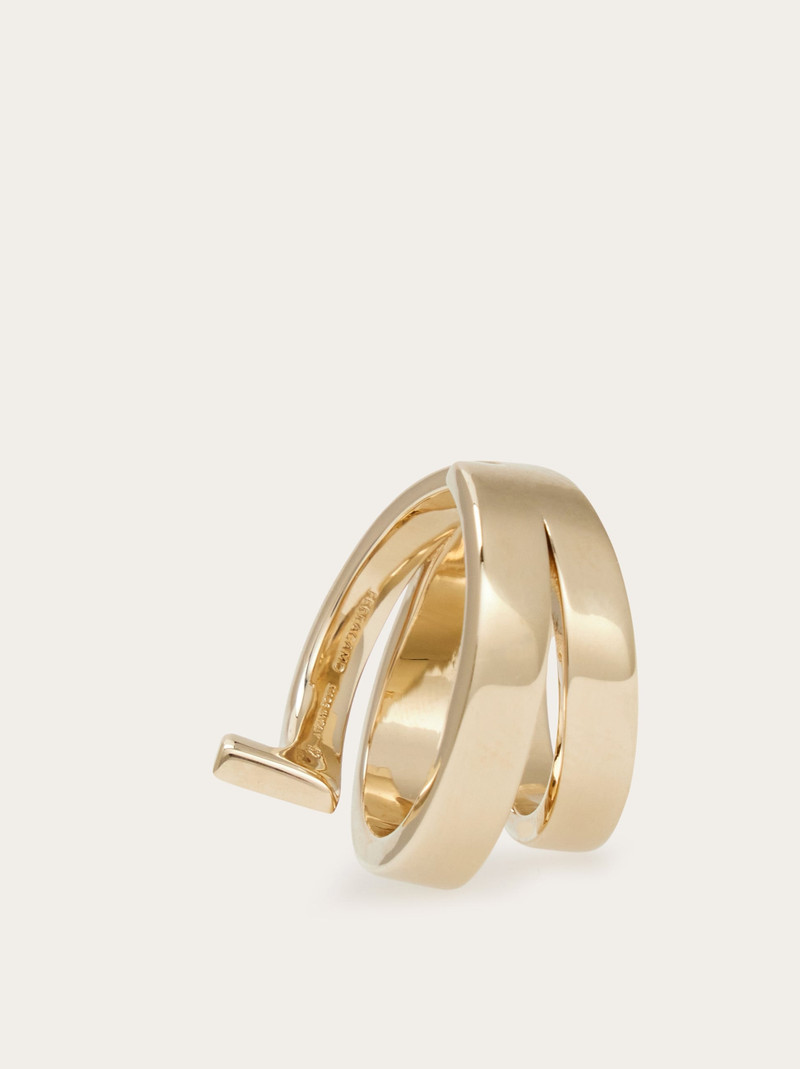 FERRAGAMO Gancini band ring - size 52 outlook