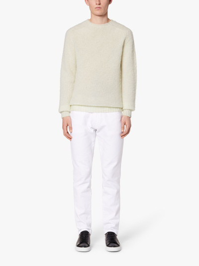Mackintosh HUTCHINS WHITE WOOL CREW NECK SWEATER outlook
