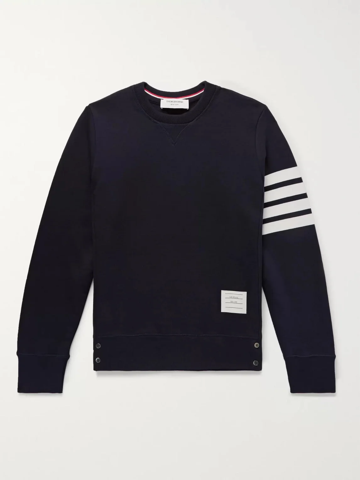 Slim-Fit Striped Loopback Cotton-Jersey Sweatshirt - 1