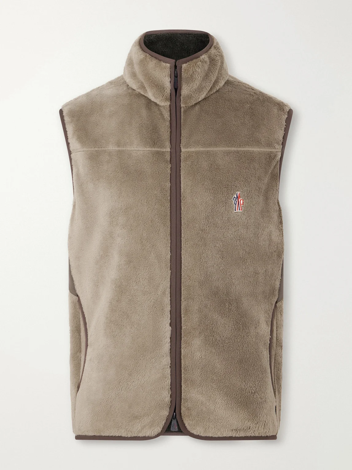 Logo-Appliquéd Gabardine-Trimmed Fleece Polartec® Gilet - 1