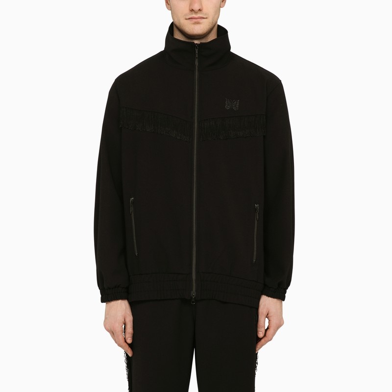Black track jacket with fringes - 1