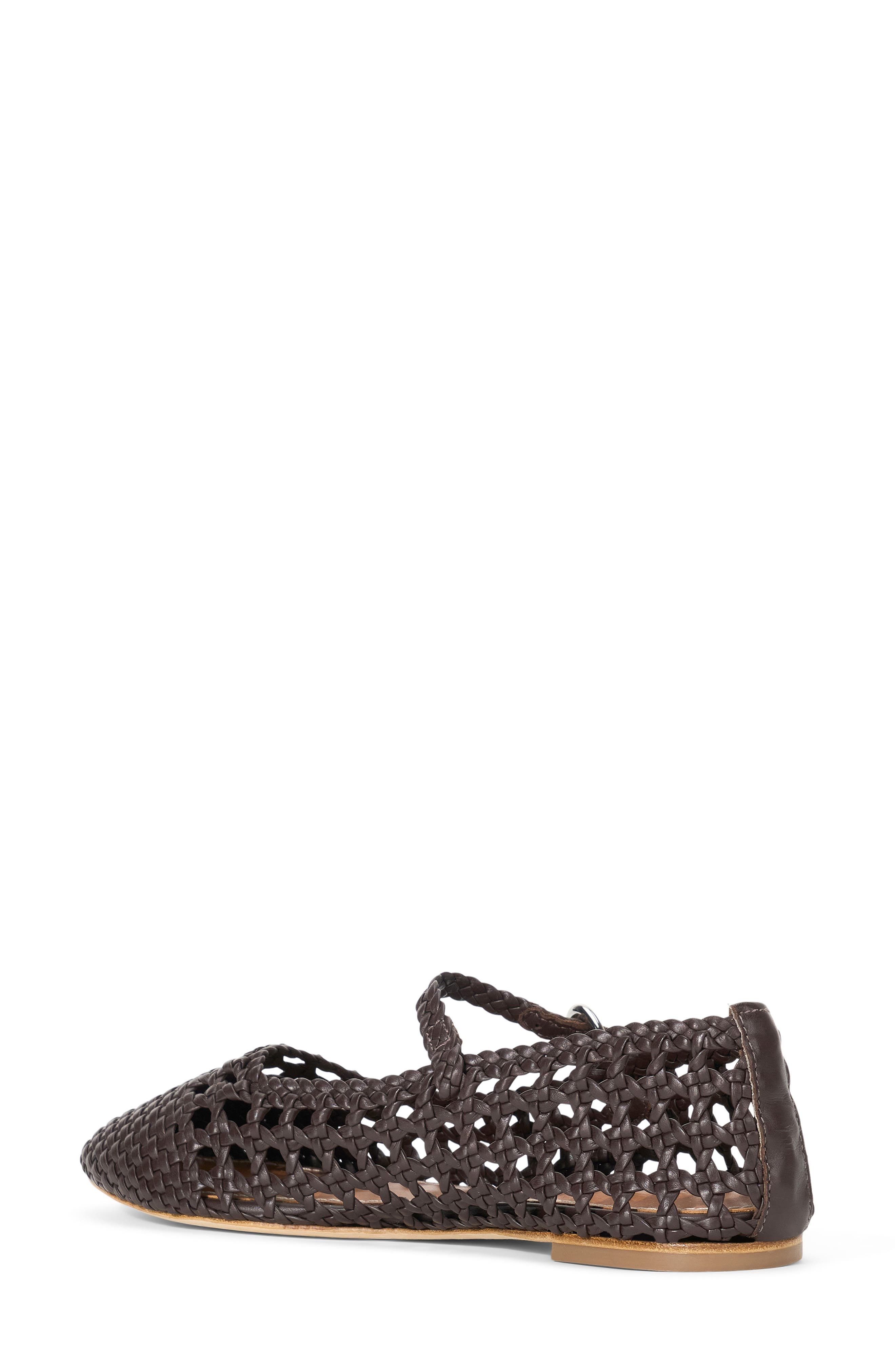 STAUD Nell Woven Mary Jane Flat in Espresso at Nordstrom - 2