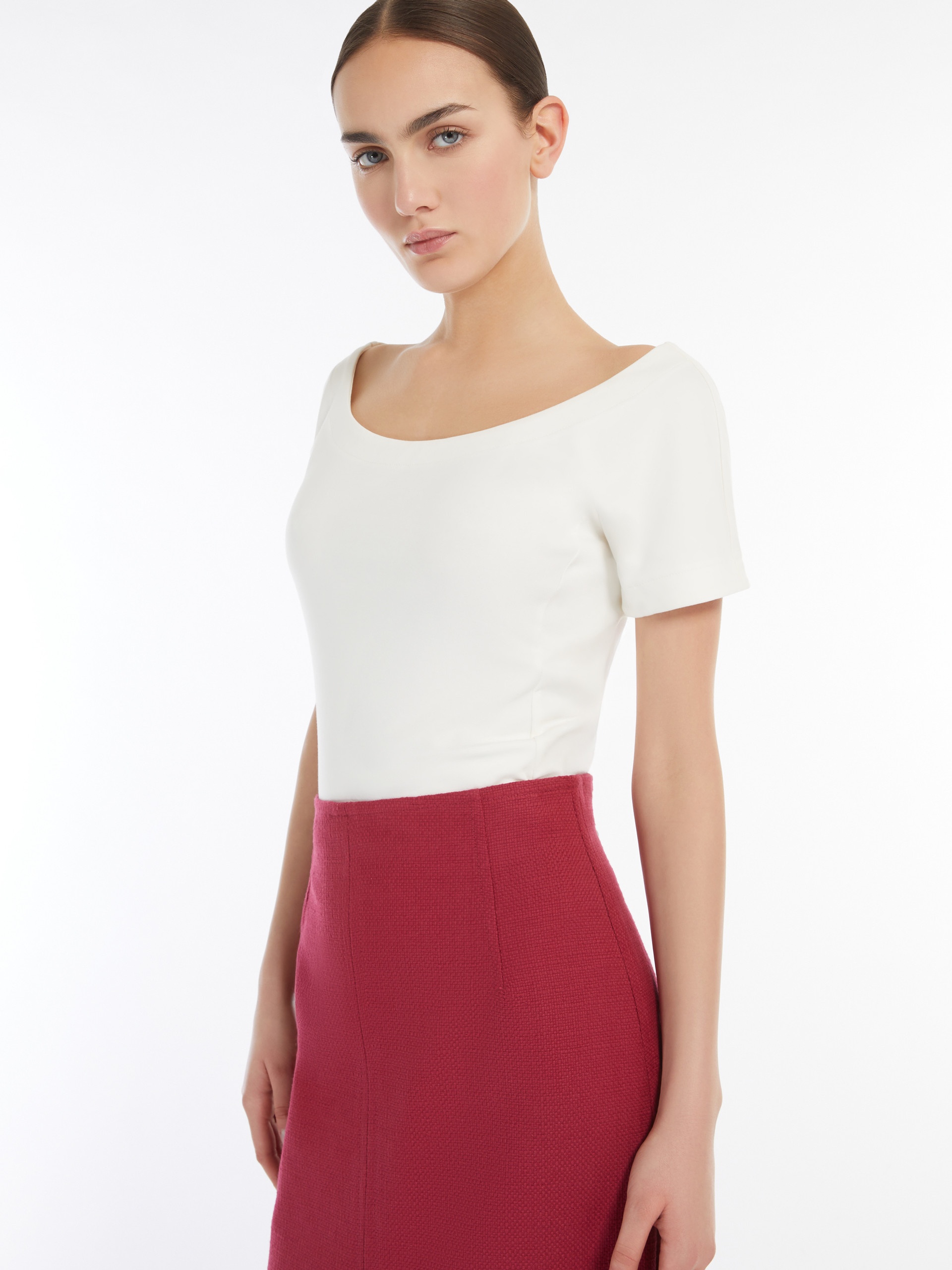 VIRTUS Fitted stretch jersey top - 5