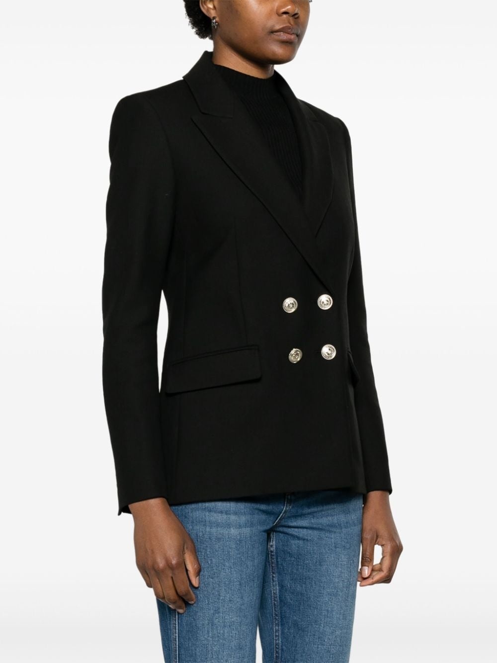 peak-lapels double-breasted blazer - 3