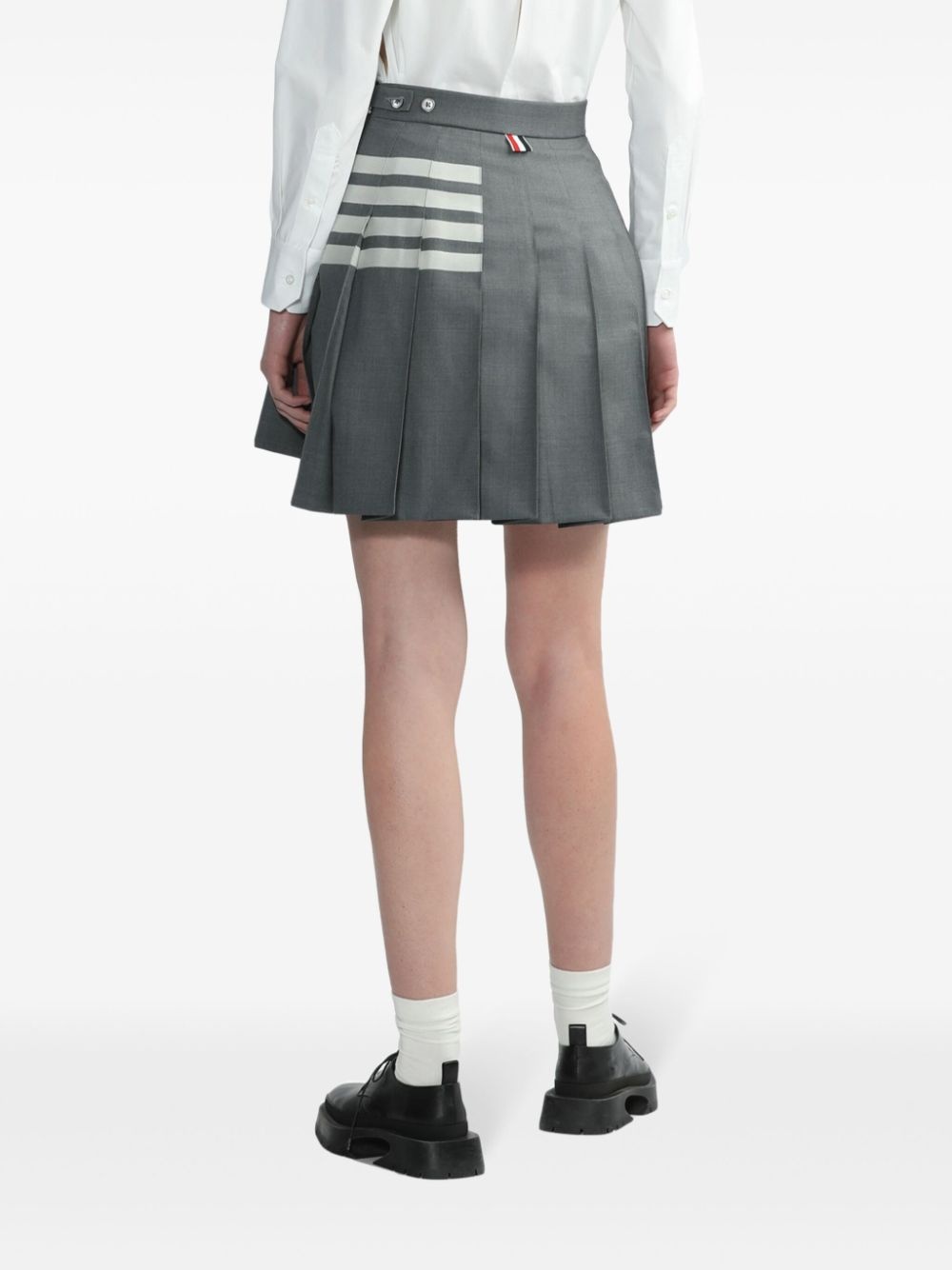 4-Bar pleated miniskirt - 4