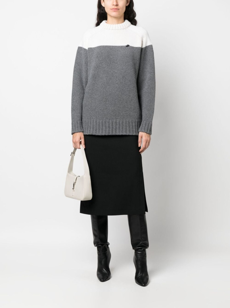 PATOU merino-blend colour-block jumper outlook