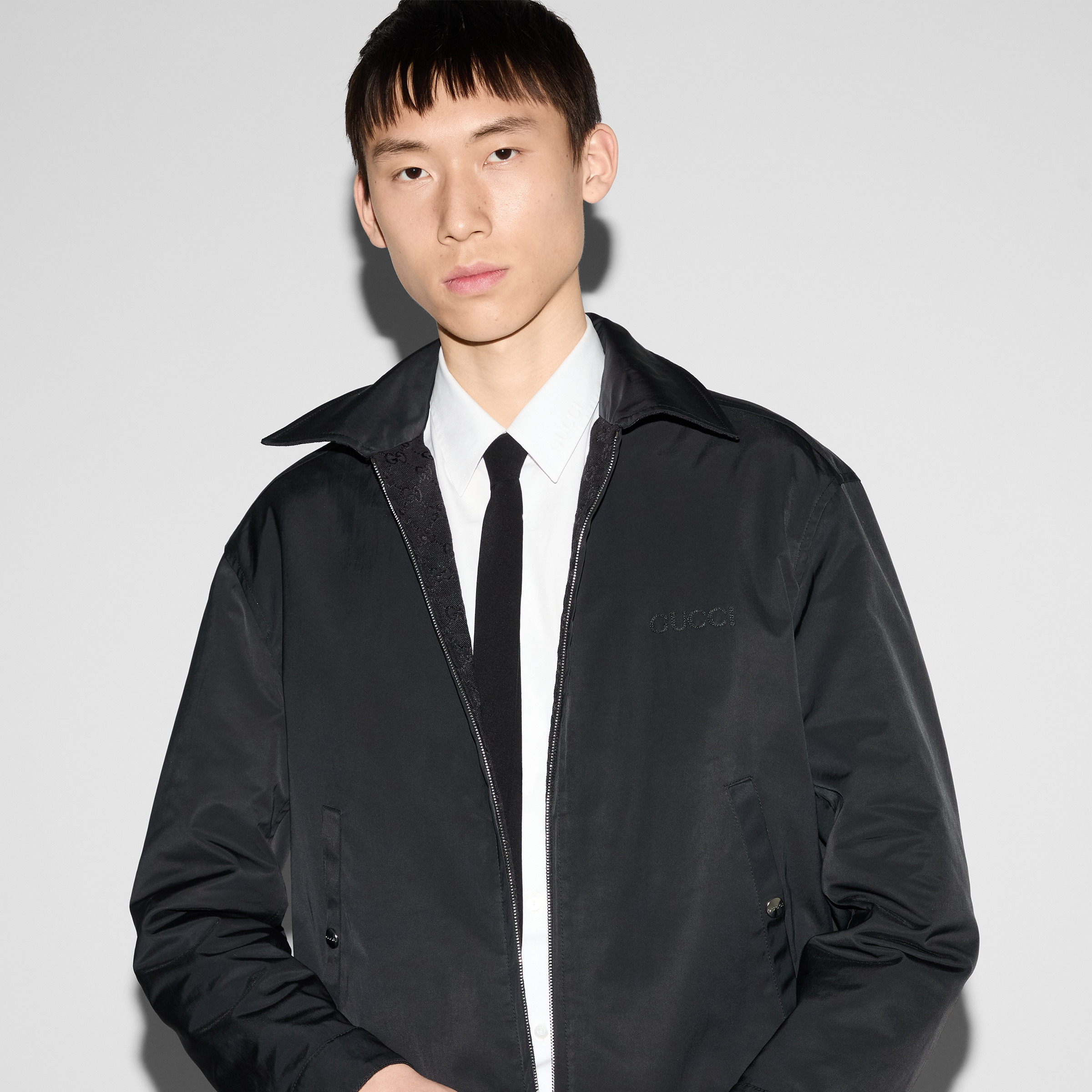 Reversible nylon and GG canvas jacket - 6