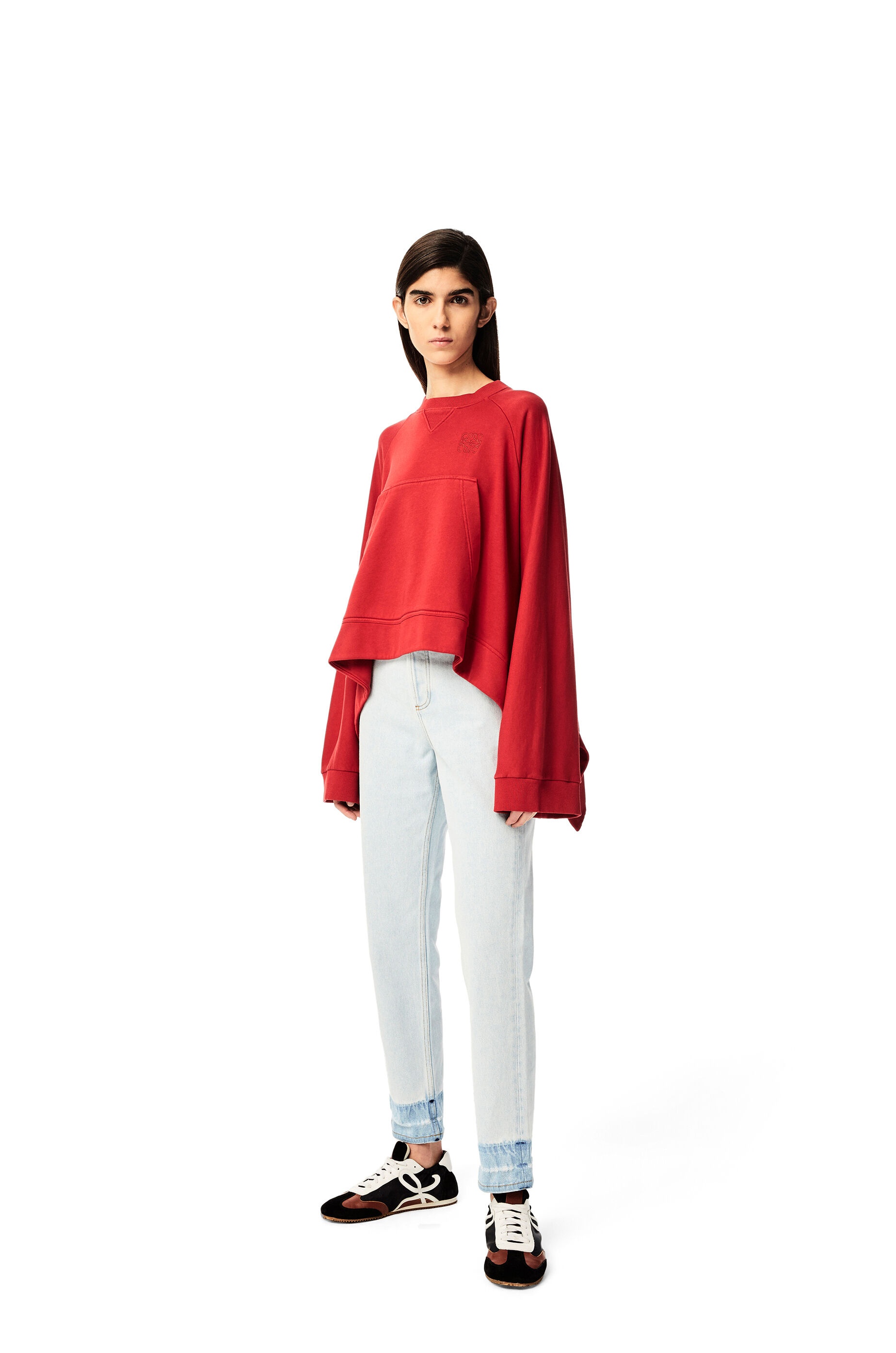 Anagram embroidered oversize sweatshirt in cotton - 2