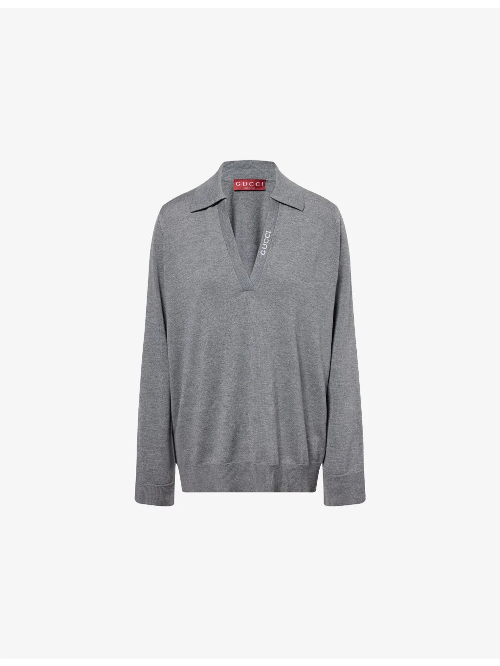 Relaxed-Fit Logo Wool Polo Jumper - 1