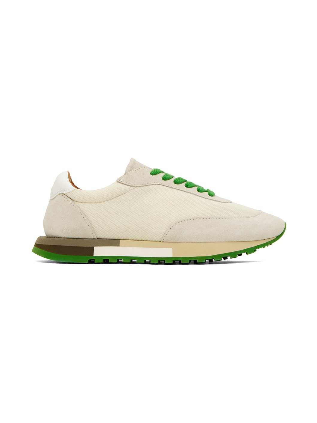 Beige & Green Owen Sneakers - 1