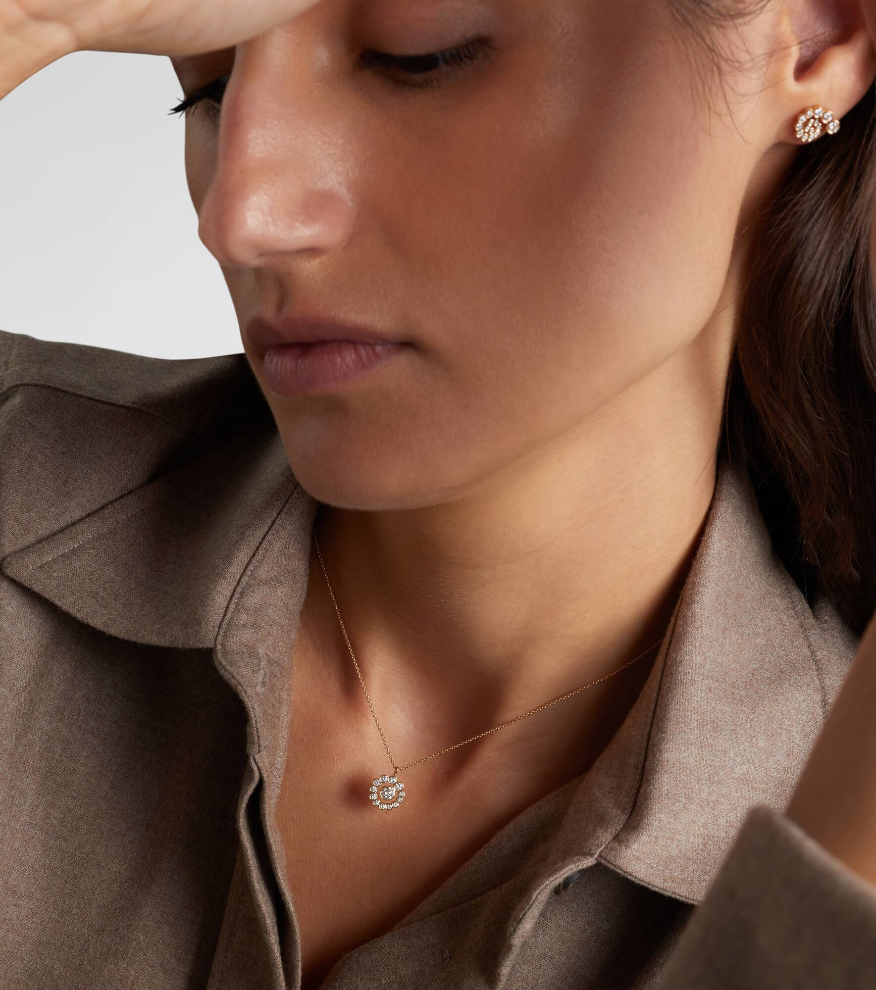 Rêve Simple 18kt gold necklace with diamonds - 2