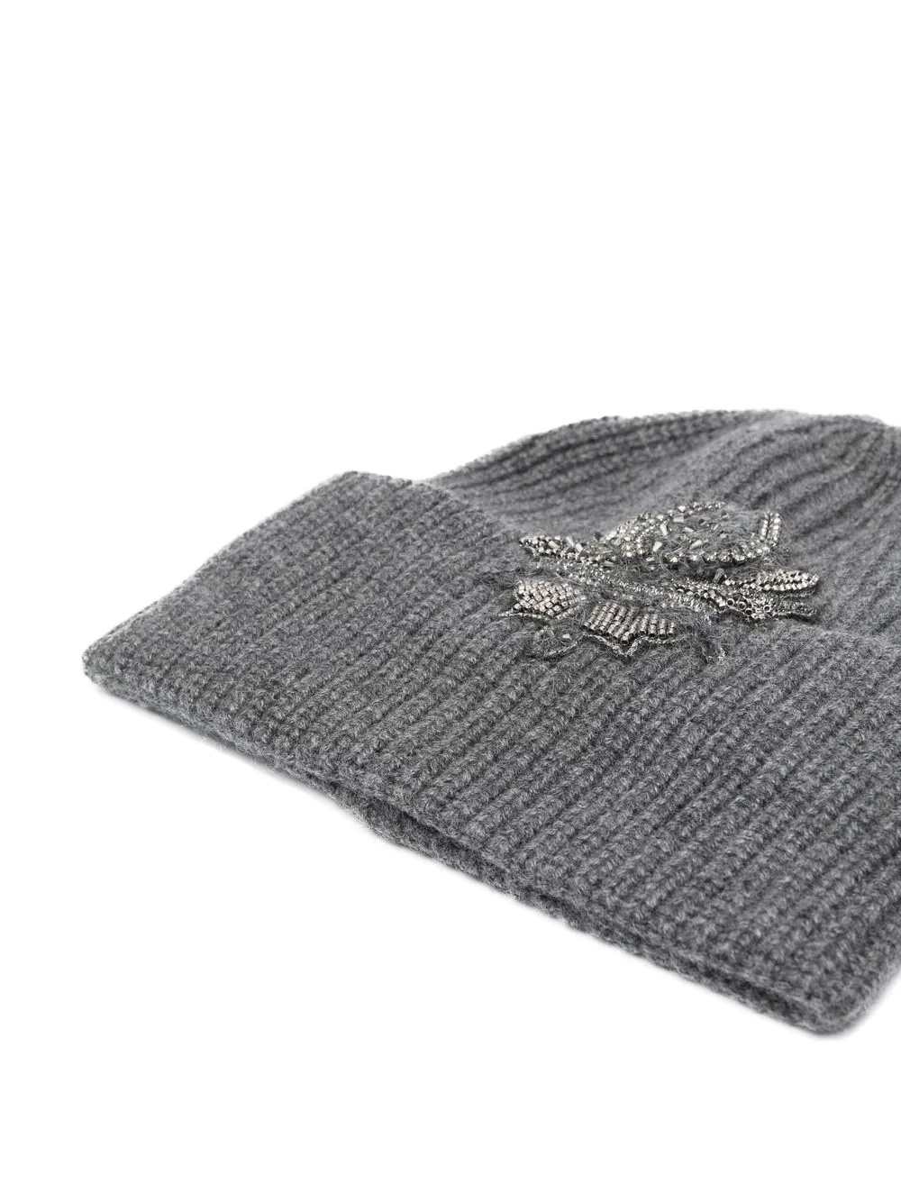 appliqué-motif cashmere beanie - 2