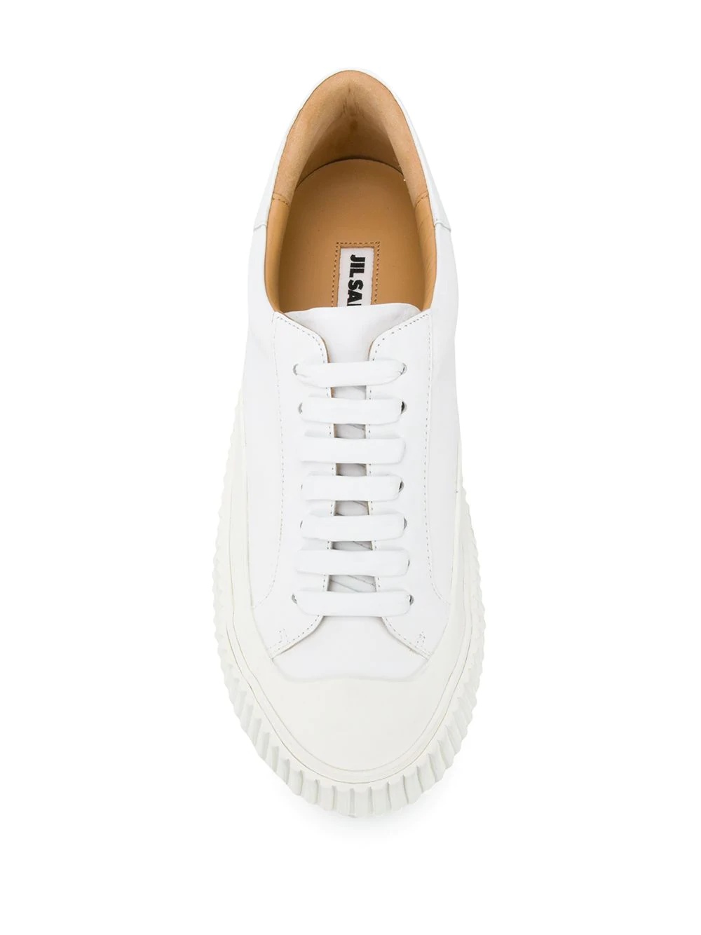 leather low-top sneakers - 4