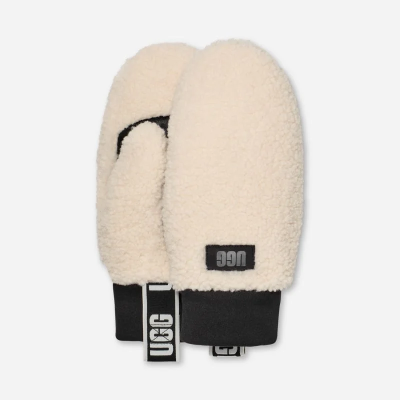 ® Women's ®fluff Mitten With Logo Tape Fleece in Nimbus - 1