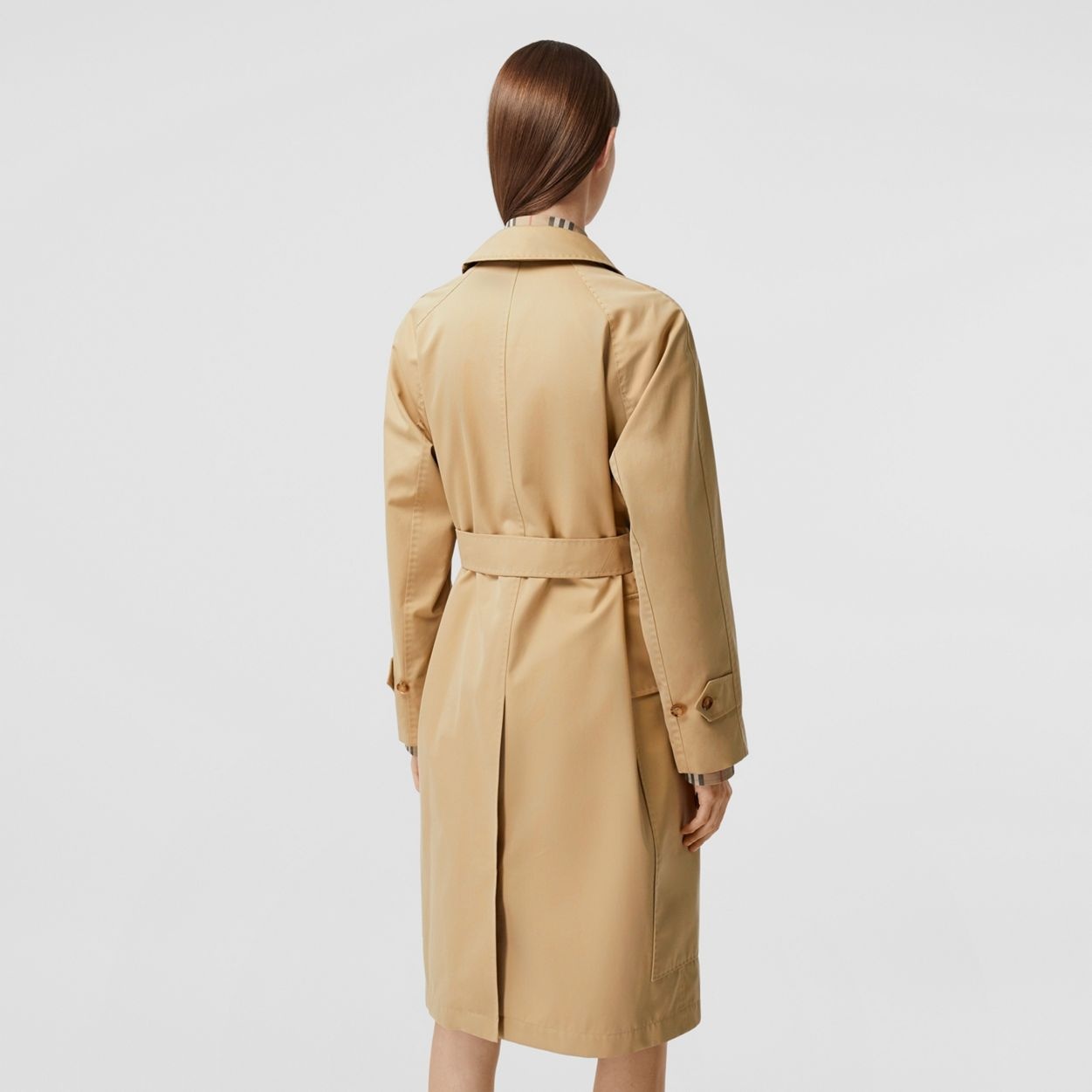 Cotton Gabardine Belted Car Coat - 4