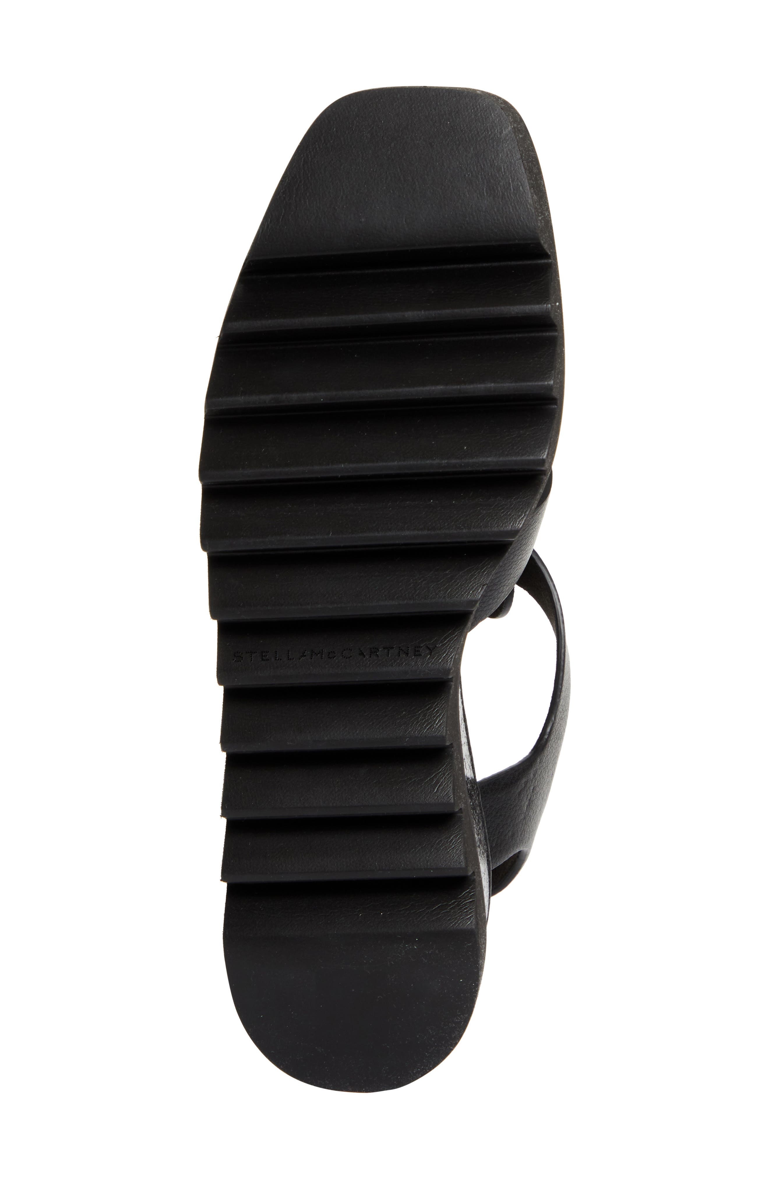 Stella McCartney Elyse Wedge Fisherman Sandal in Black at Nordstrom - 6