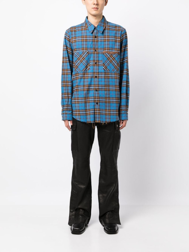 AMIRI logo-plaque polished-finish trousers outlook