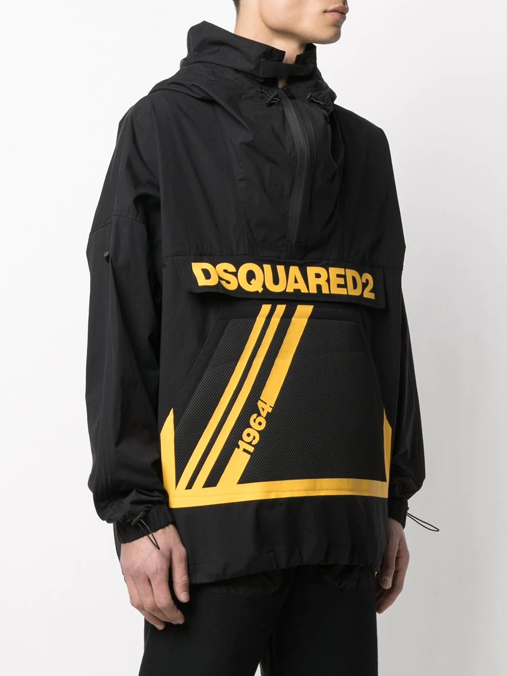 logo-print oversized windbreaker jacket - 3