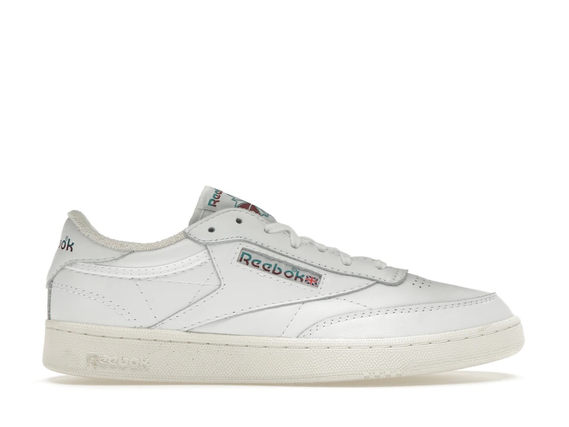 Reebok Club C 85 White Teal Burgundy Logo - 1