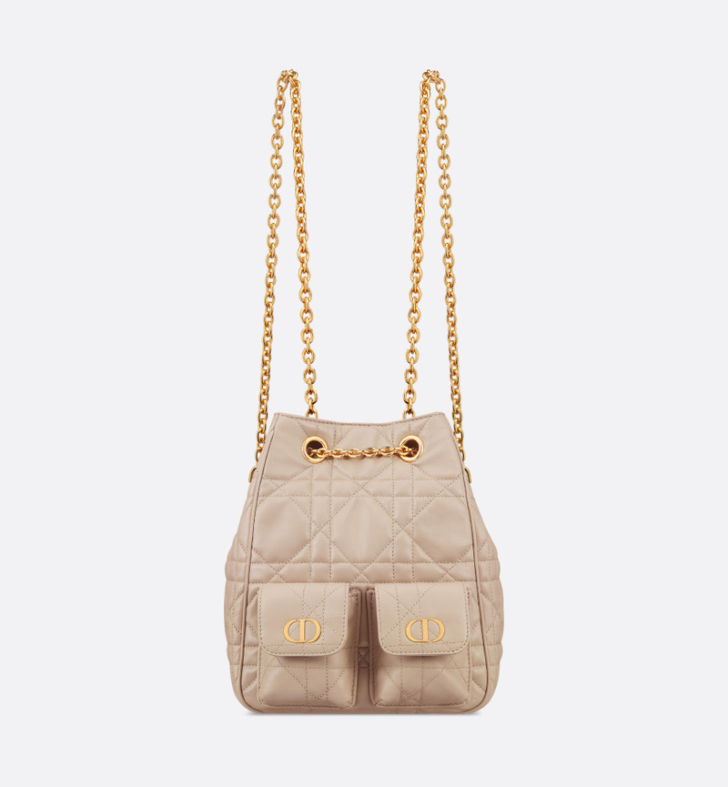 Medium Dior Caro Multicarry Backpack with Chain 1