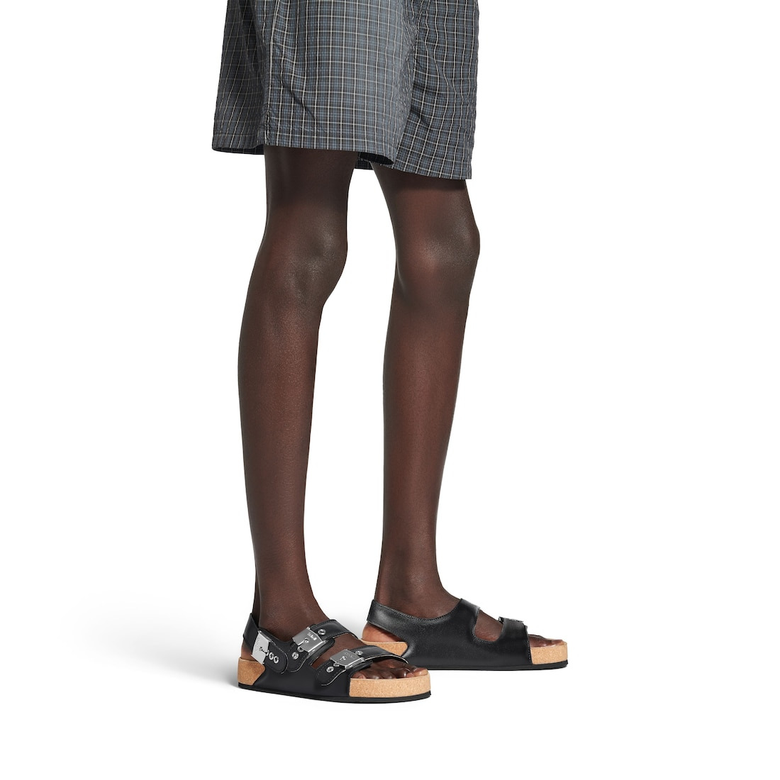Men's Balenciaga I Scholl Flat Sandal in Black - 9
