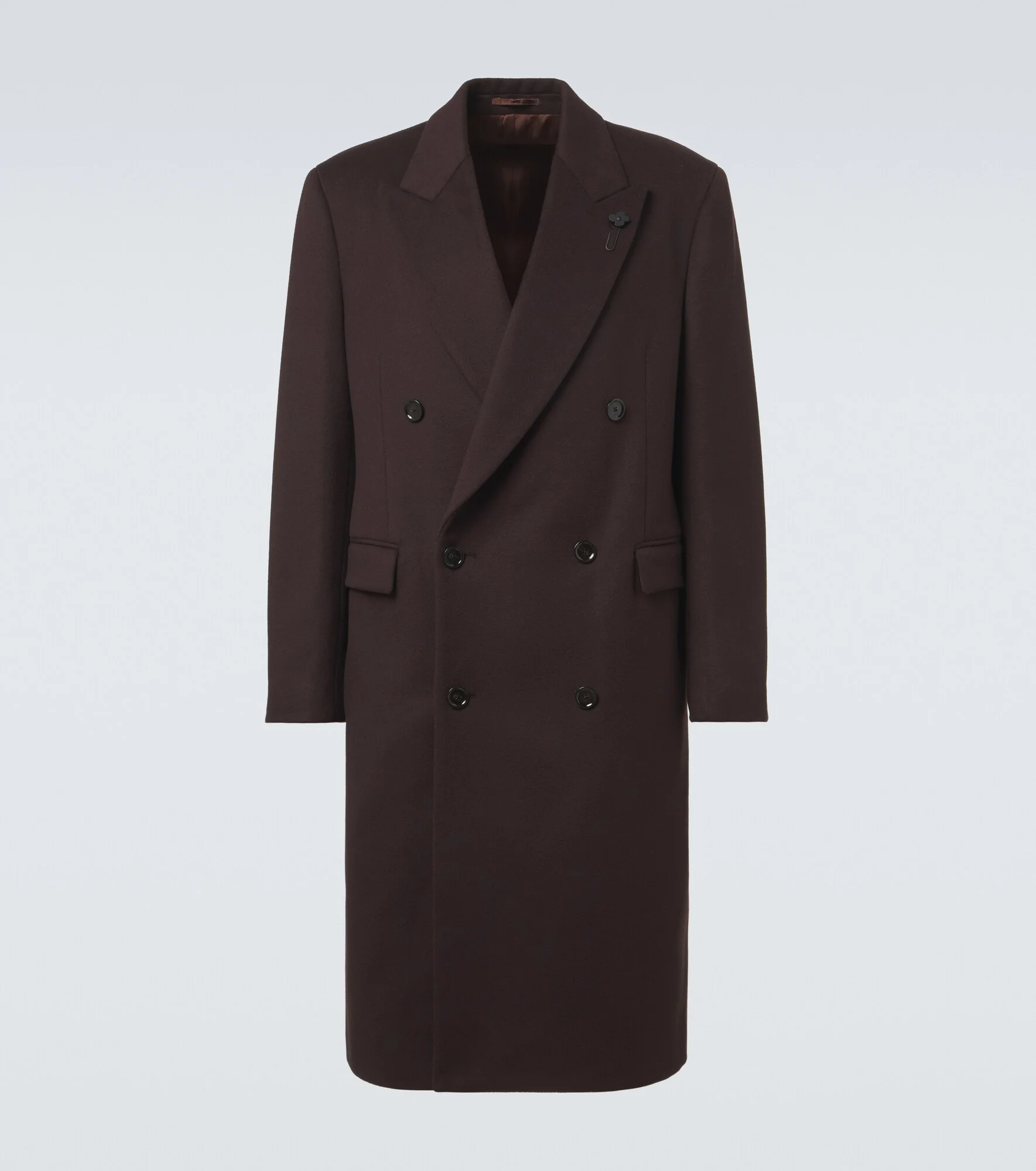 Double-breasted wool coat - 1