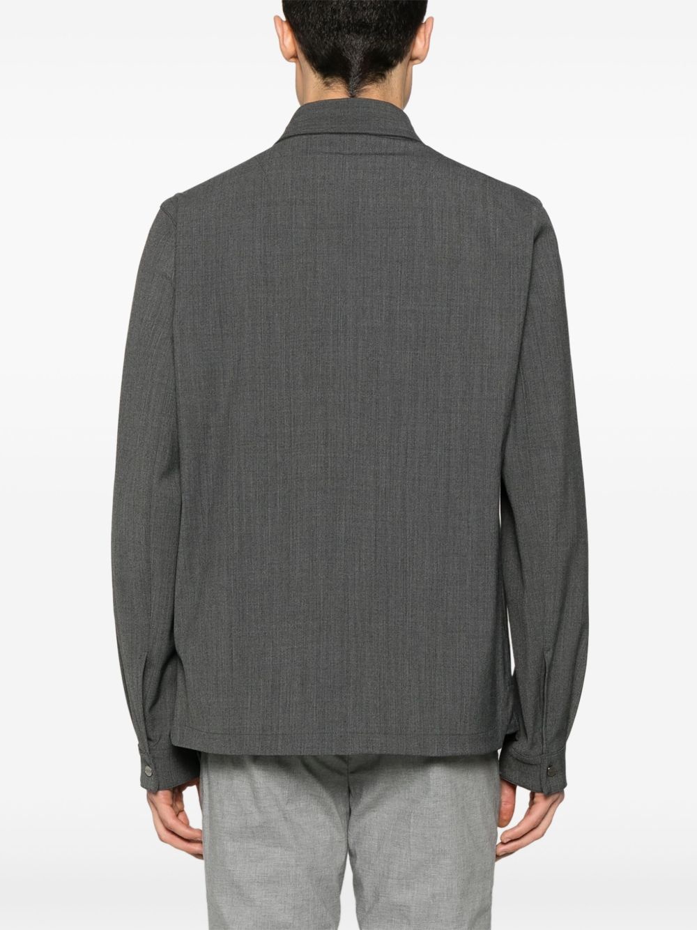 interlock-weave shirt jacket - 4