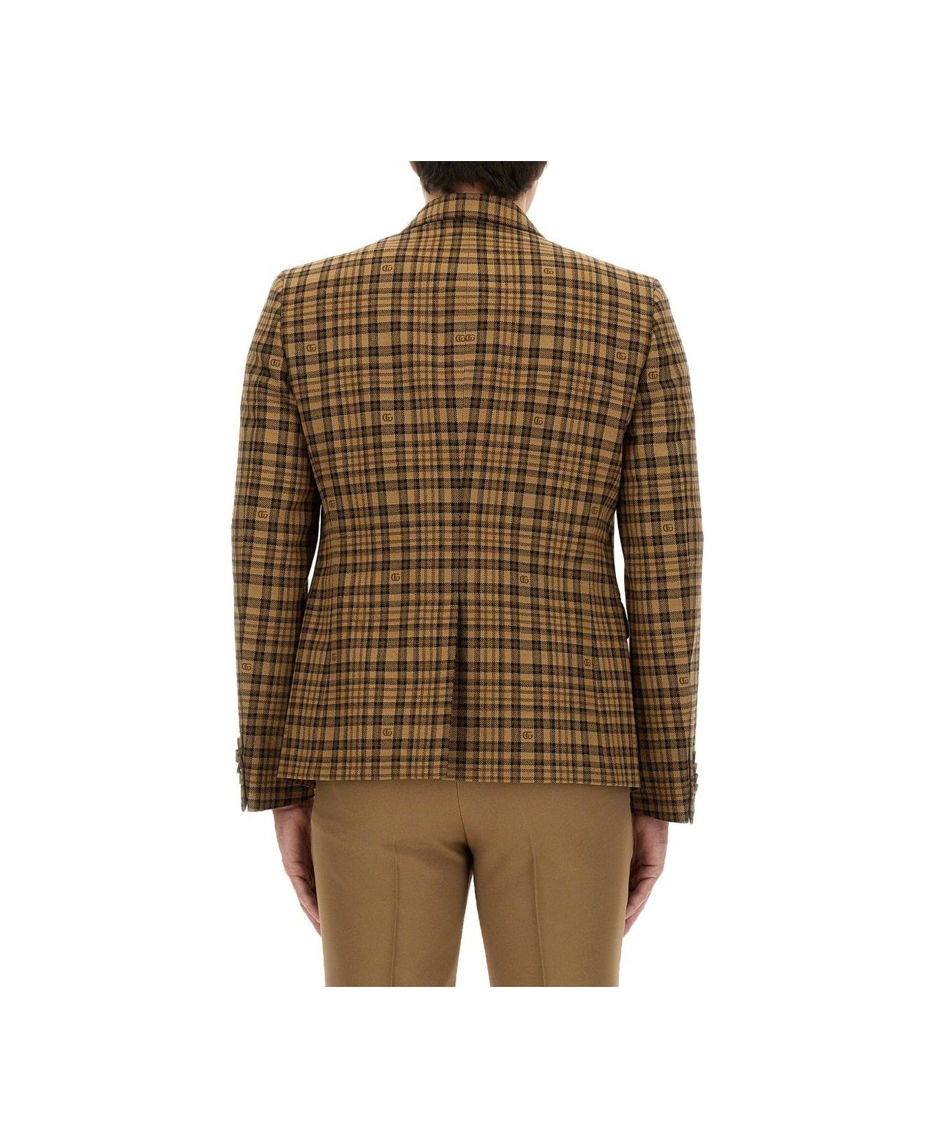 Checkered Button-up Jacket - 2