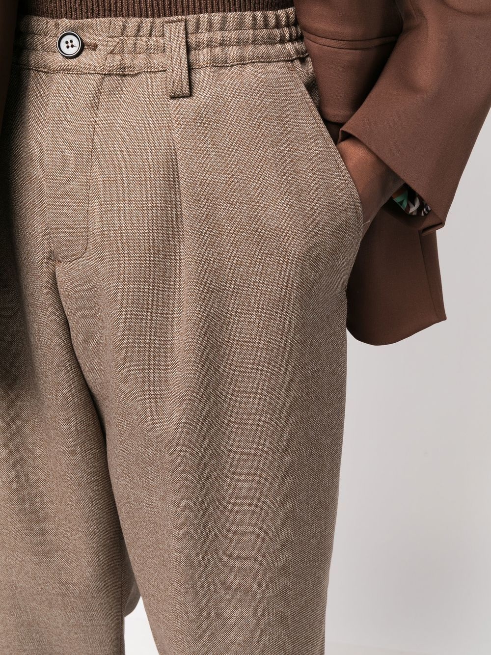 straight-leg wool trousers - 5