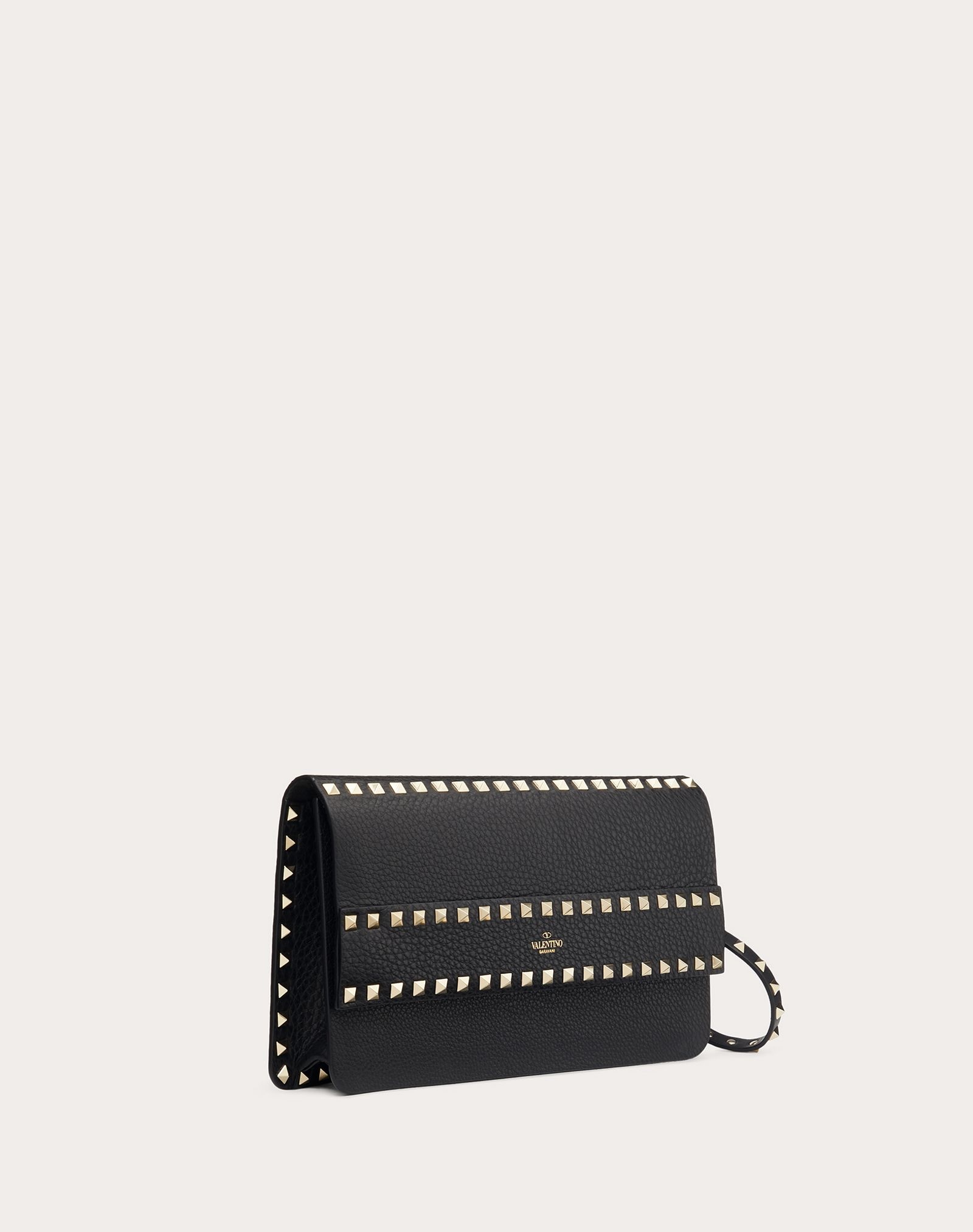 Rockstud Grainy Calfskin Clutch - 2