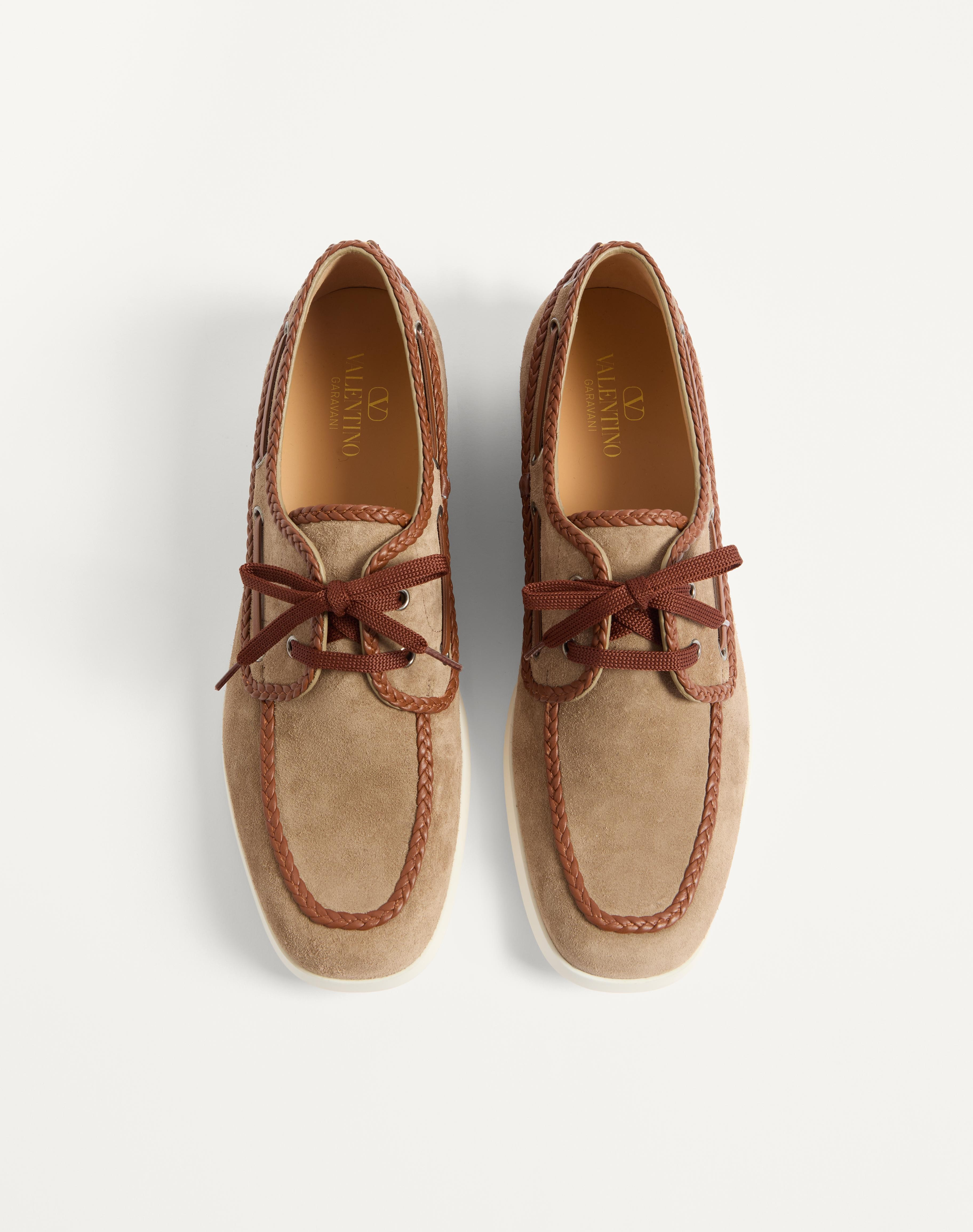 PALM AVENUE CRUST AND NAPPA LEATHER BOAT SHOE - 4