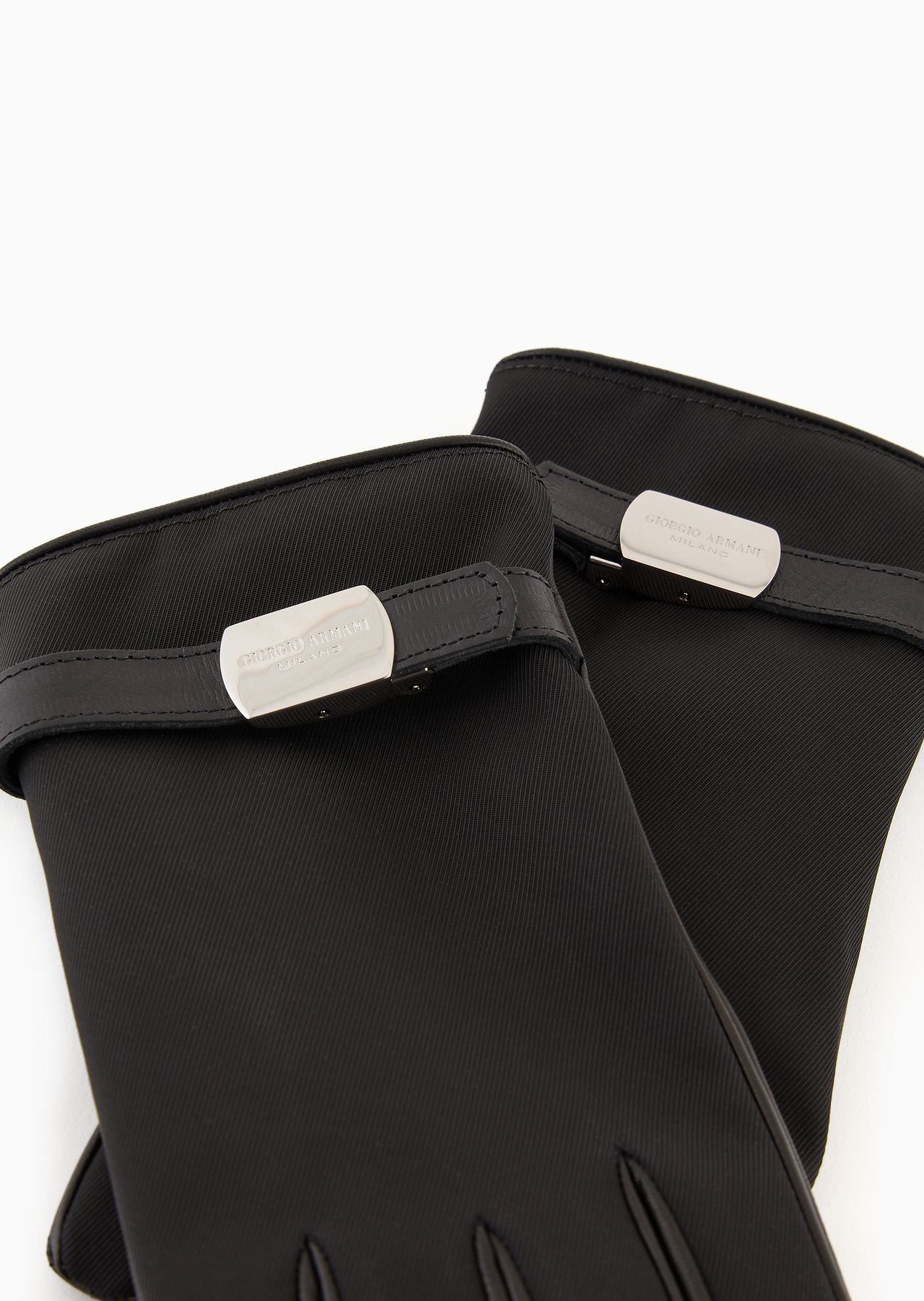 Nappa-leather and technical-fabric gloves - 2