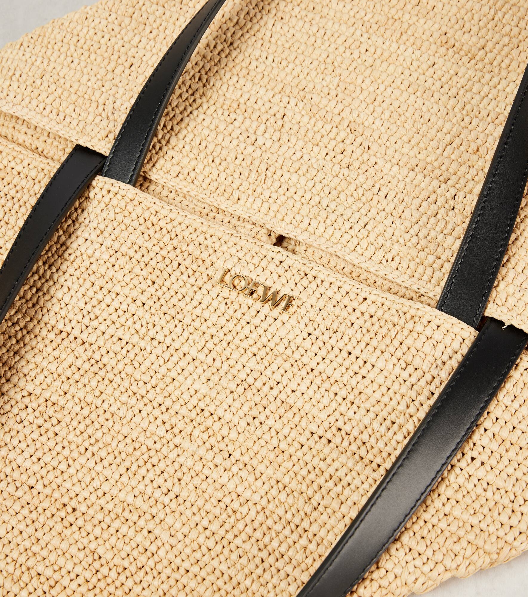 Puzzle Fold XL raffia tote bag - 6