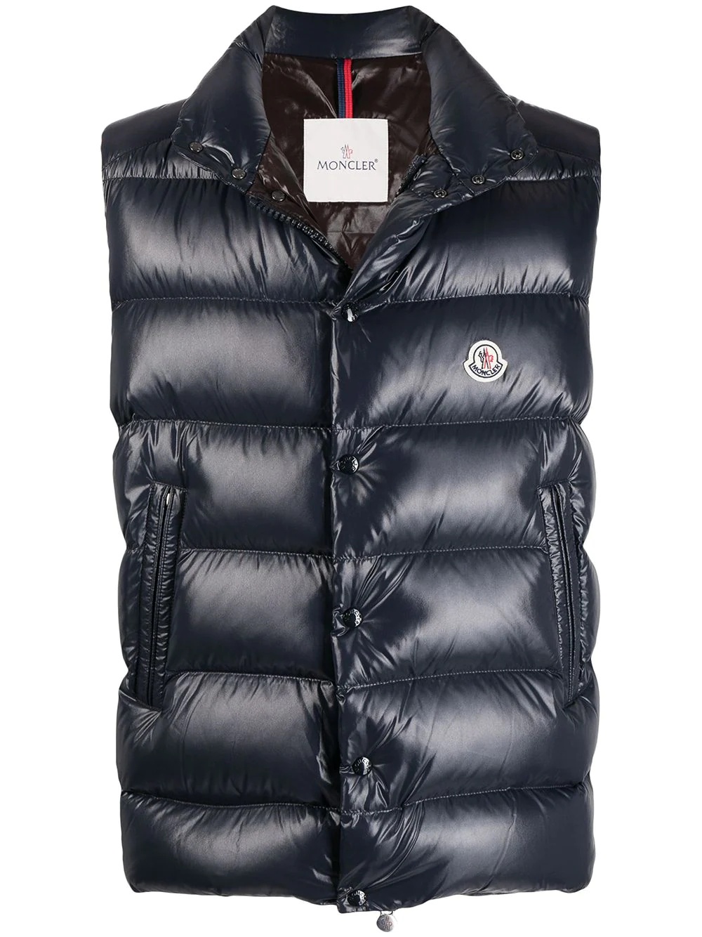 logo-patch padded gilet - 1