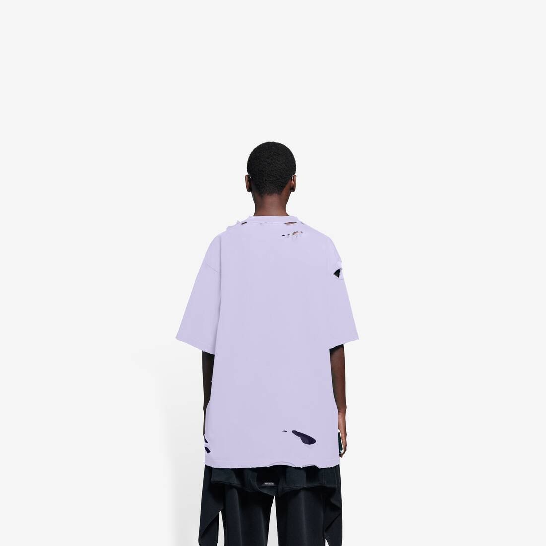 Destroyed T-shirt Boxy Fit in Purple - 5