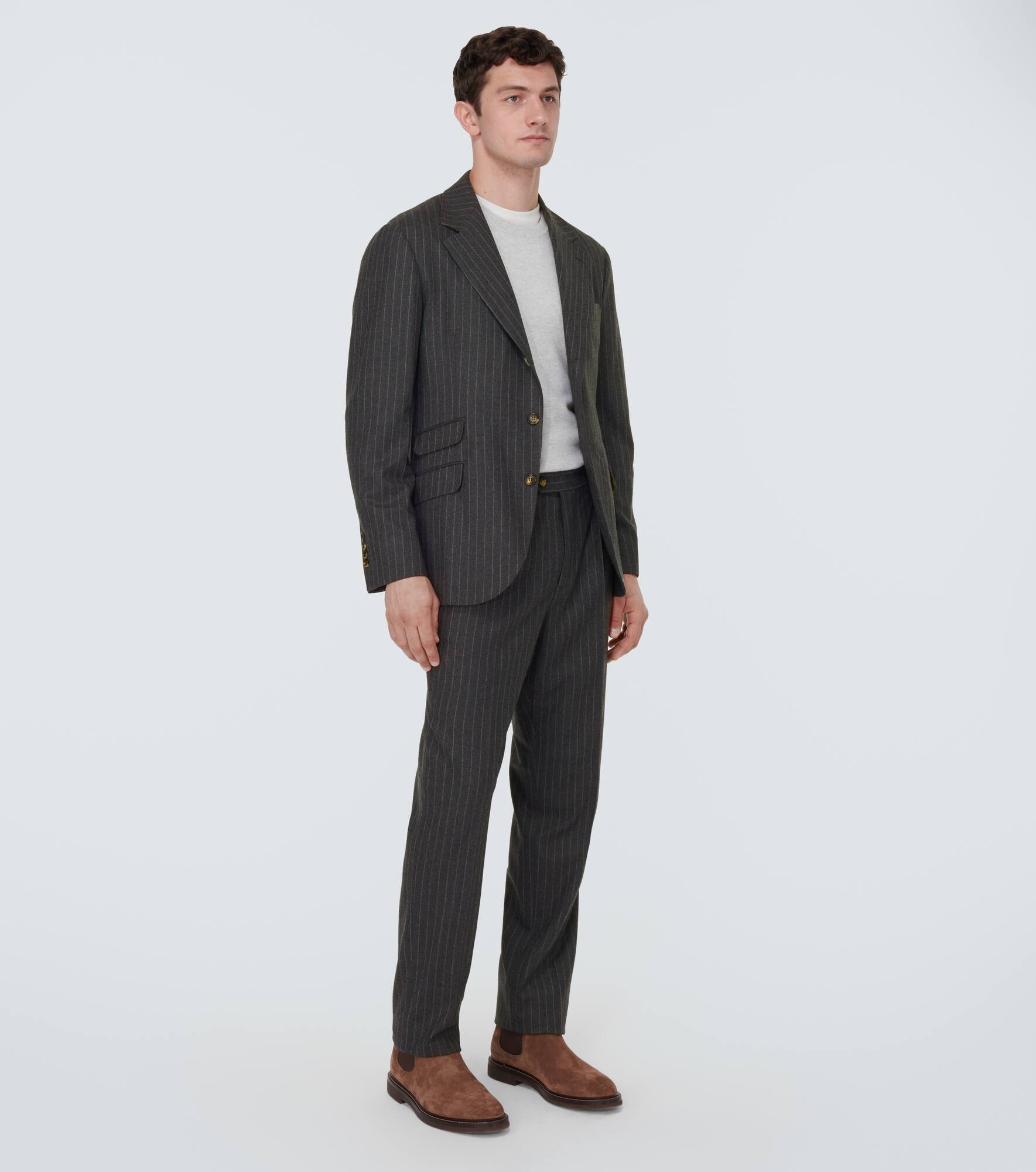 Striped virgin wool suit - 2