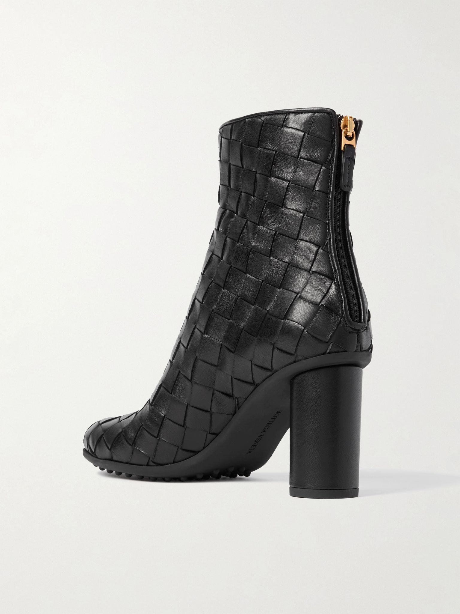 Atomic intrecciato leather ankle boots Black - 3