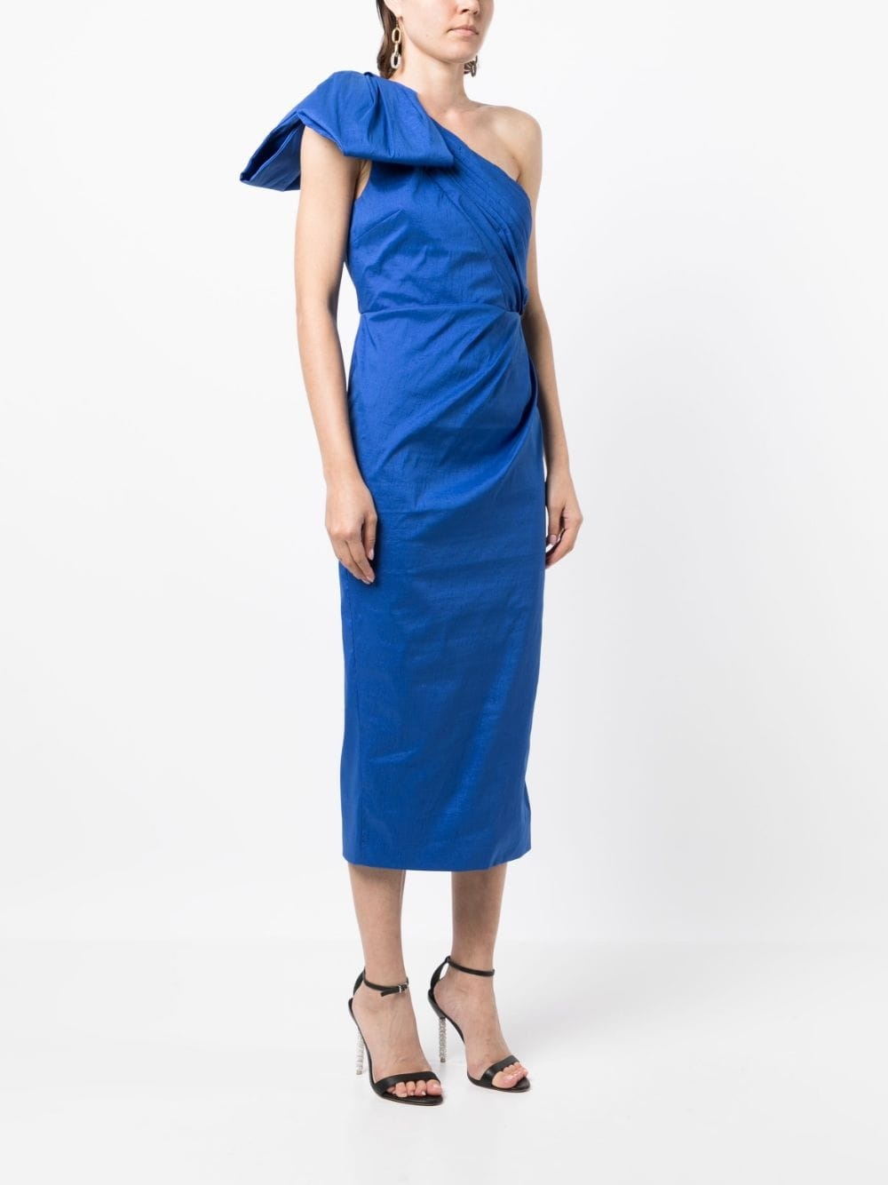 one-shoulder midi dress - 3
